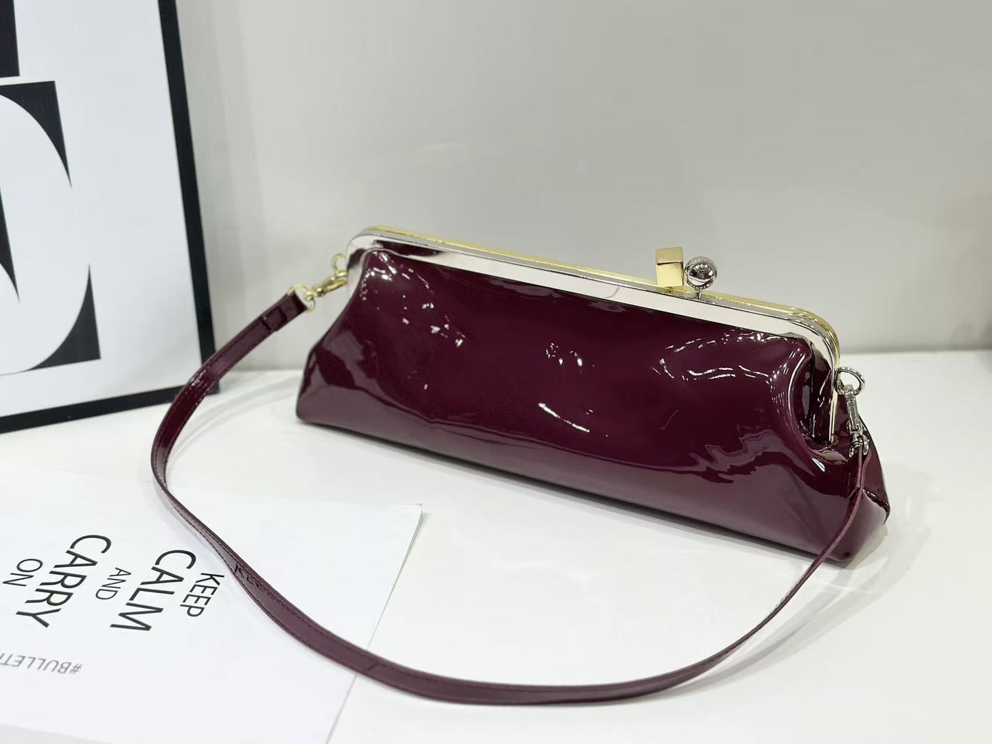 Women's Mirror Baguette Clutch Dress Garment Dinner Women's Shoulder Bag
