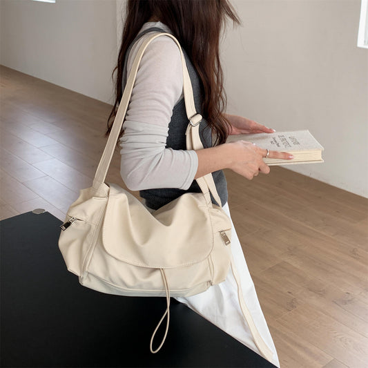 Women's Korean Style Simple Nylon Large Capacity Flap Lightweight Women's Shoulder Bag