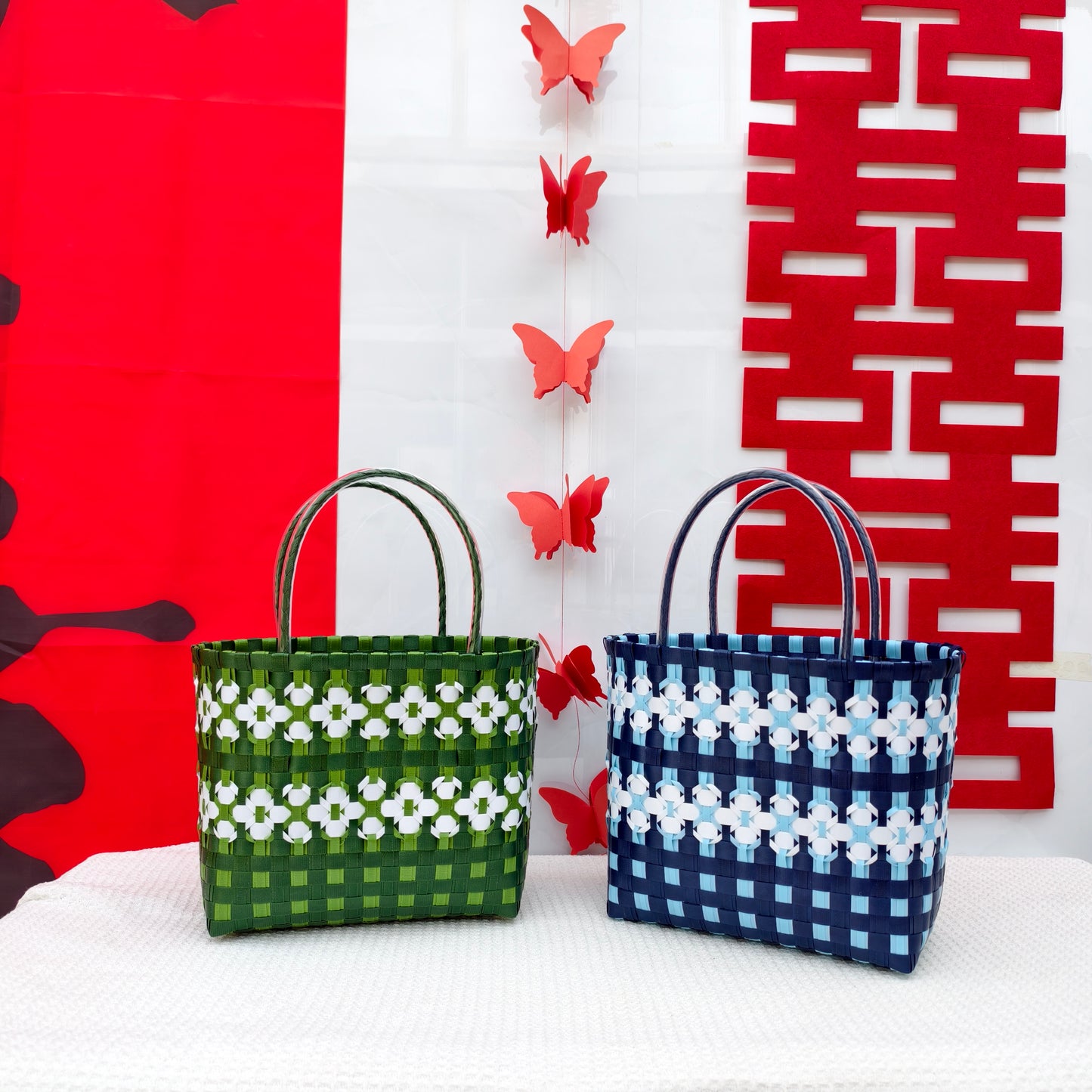 Women's Vegetable Basket Super Popular Colorful Large Capacity Woven Window Women's Handbag