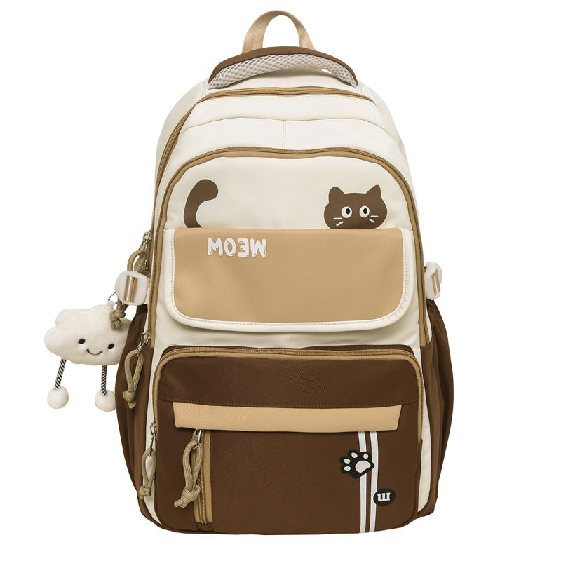Women's Good-looking Simple Korean Versatile Cute Large Backpacks