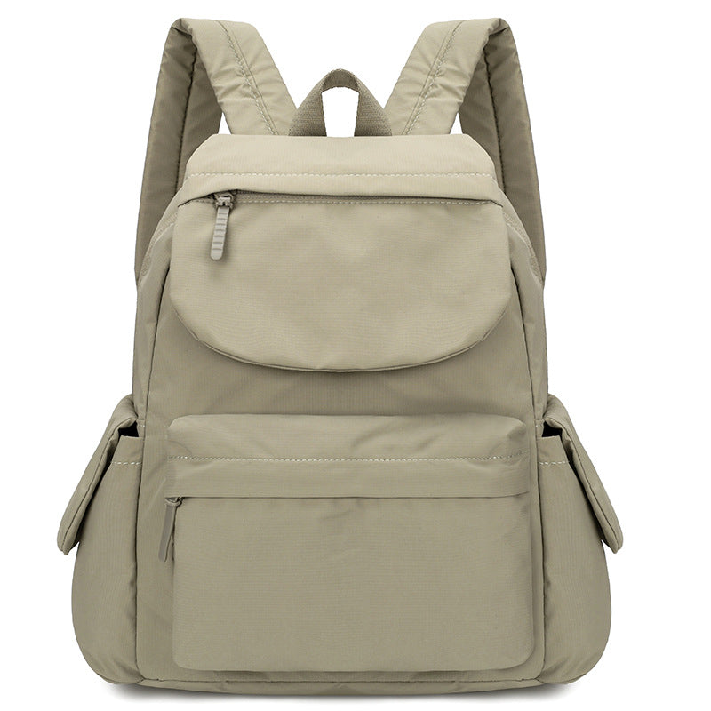 Women's Solid Color Simple Oxford Cloth Large Capacity Lightweight Commute Leisure Backpack