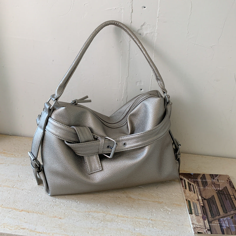 Women's Retro Korean Type Distressed Soft Style Tote Bag