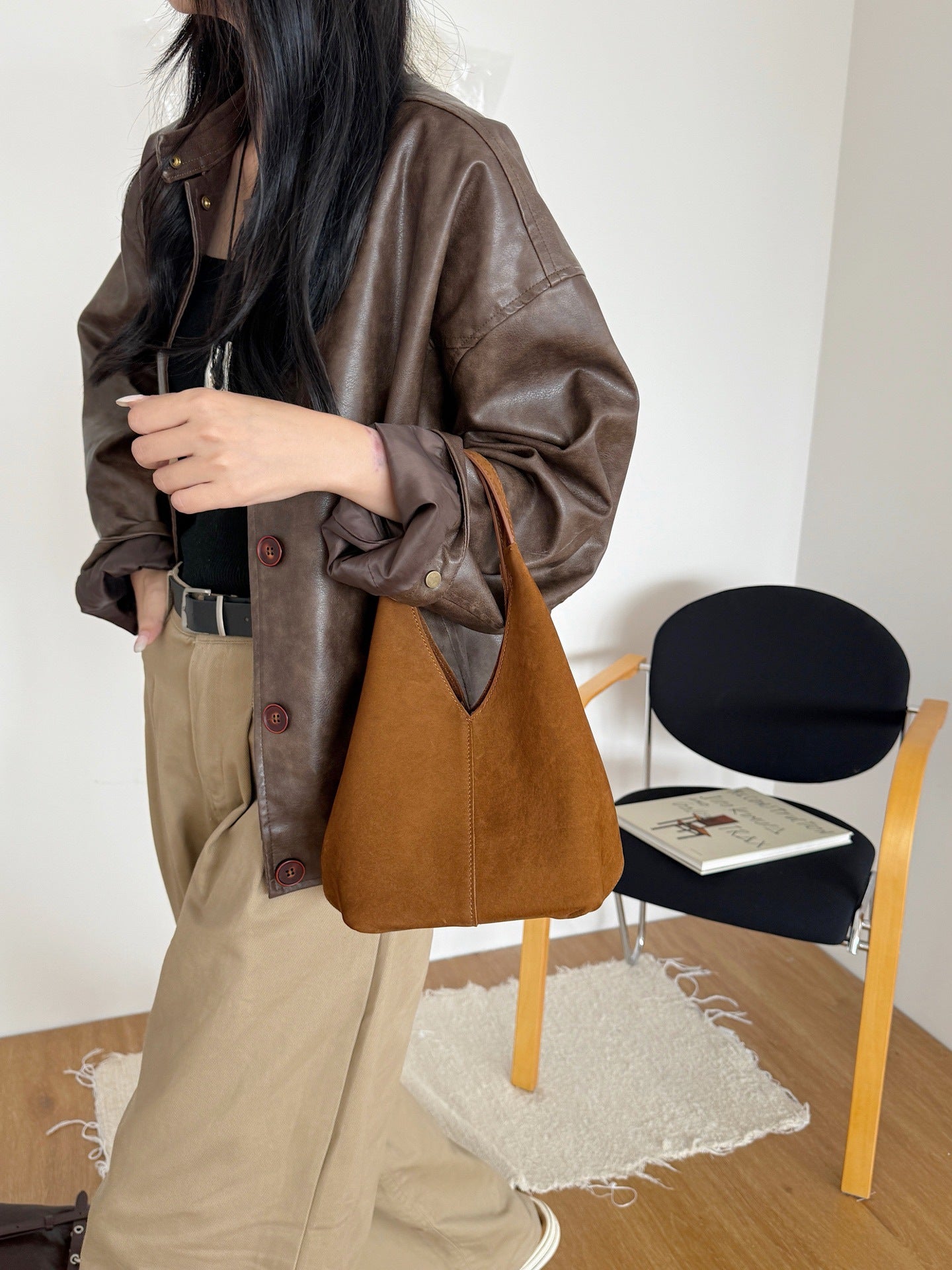 Women's Leather Underarm Large Capacity Totes Tote Bag