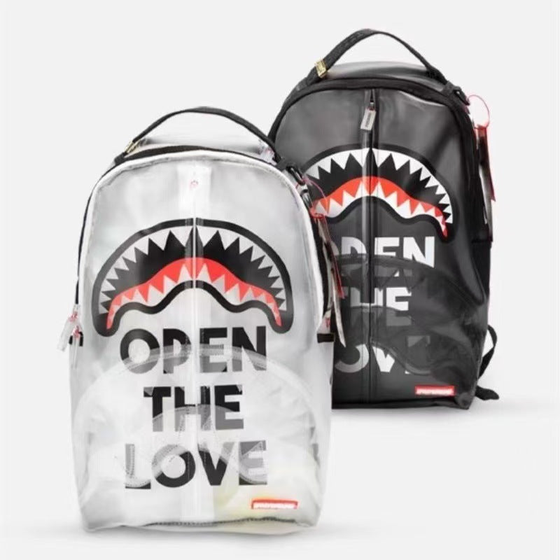 Shark Hot Transparent Large Capacity Fashion Women's Backpack