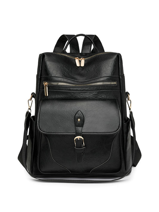 Women's Retro High-grade Soft Leather Large Capacity Women's Backpack