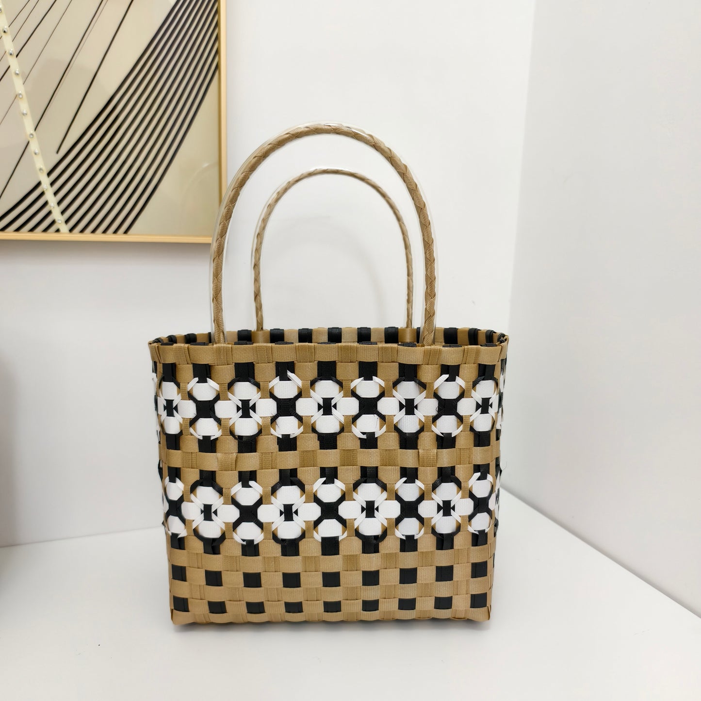 Women's Vegetable Basket Super Popular Colorful Large Capacity Woven Window Women's Handbag