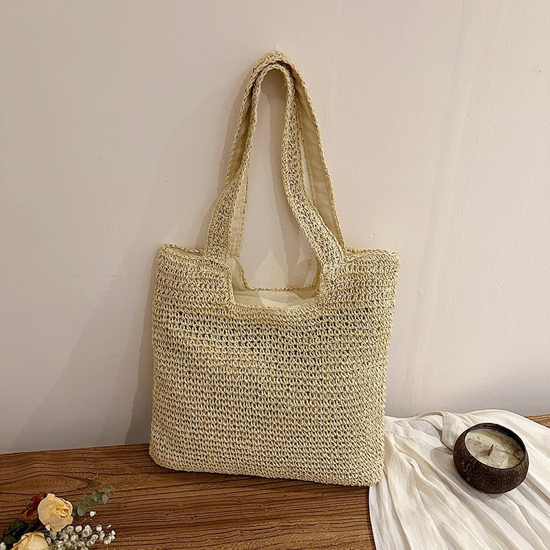 Women's Handmade Straw Woven Versatile Large Capacity Women's Shoulder Bag