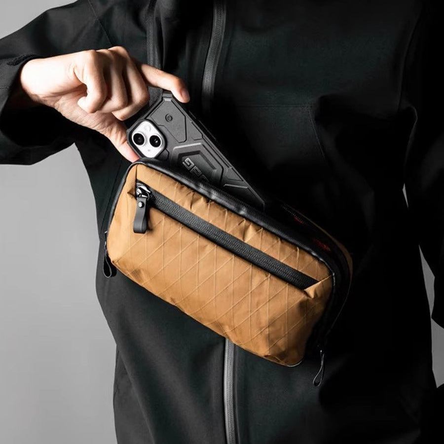 Multifunctional Zipper Tooling Waterproof Rhombus Commuter Men's Messenger Bag