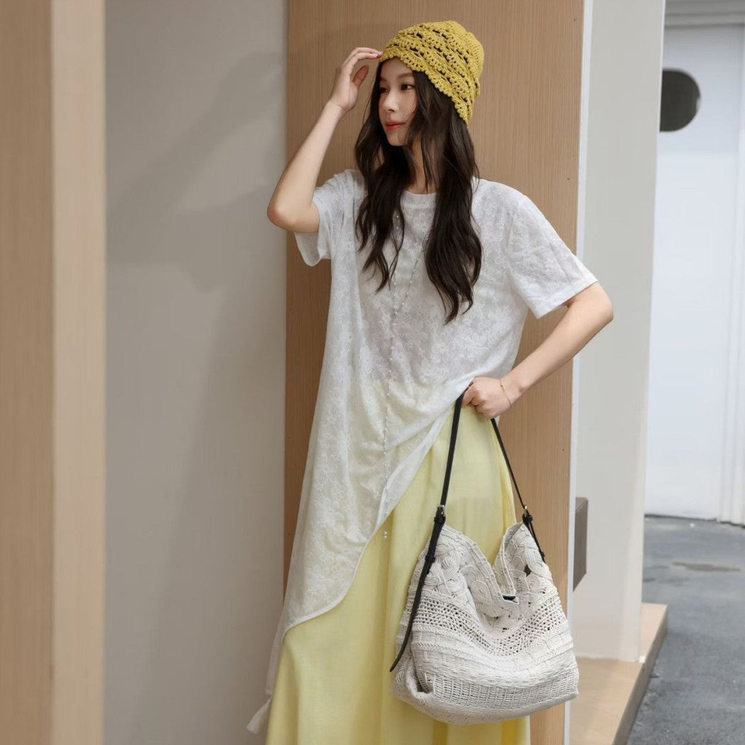 Women's Beach Woven Straw Single Knitted Summer Texture Large Capacity Women's Shoulder Bag