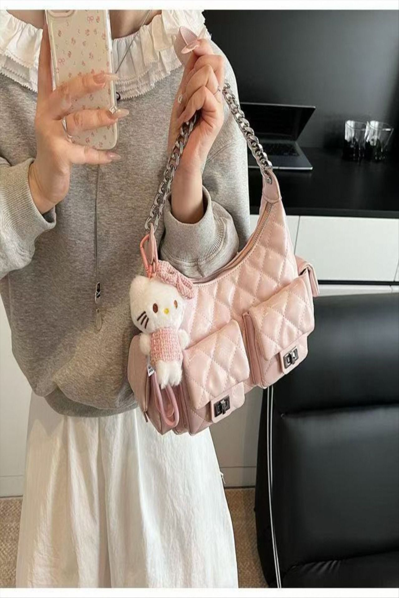 Women's Style Rhombus Spring Fashion Leisure Chain Women's Shoulder Bag