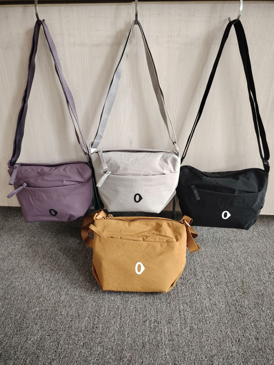 Women's Plain Style Pointed Logo Solid Color Bags
