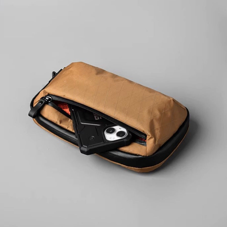 Multifunctional Zipper Tooling Waterproof Rhombus Commuter Men's Messenger Bag