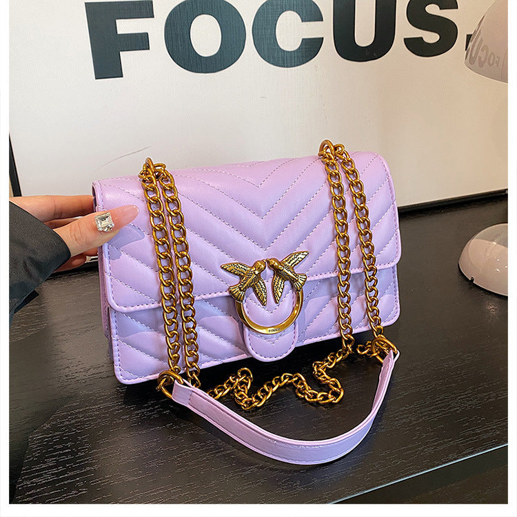 Twill Fashion Swallow Exquisite Underarm Chain Bags