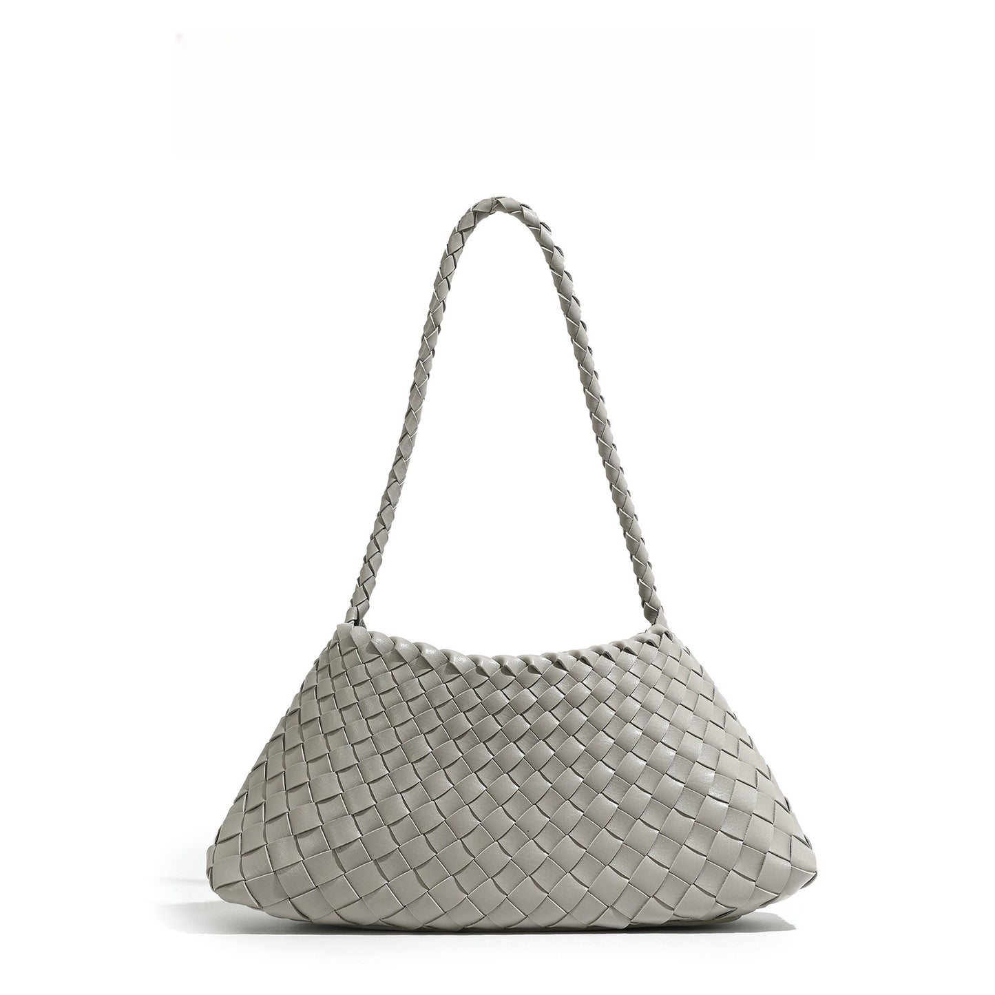 Women's Sense Authentic Leather Weave Underarm Versatile Vegetable Basket Women's Shoulder Bag