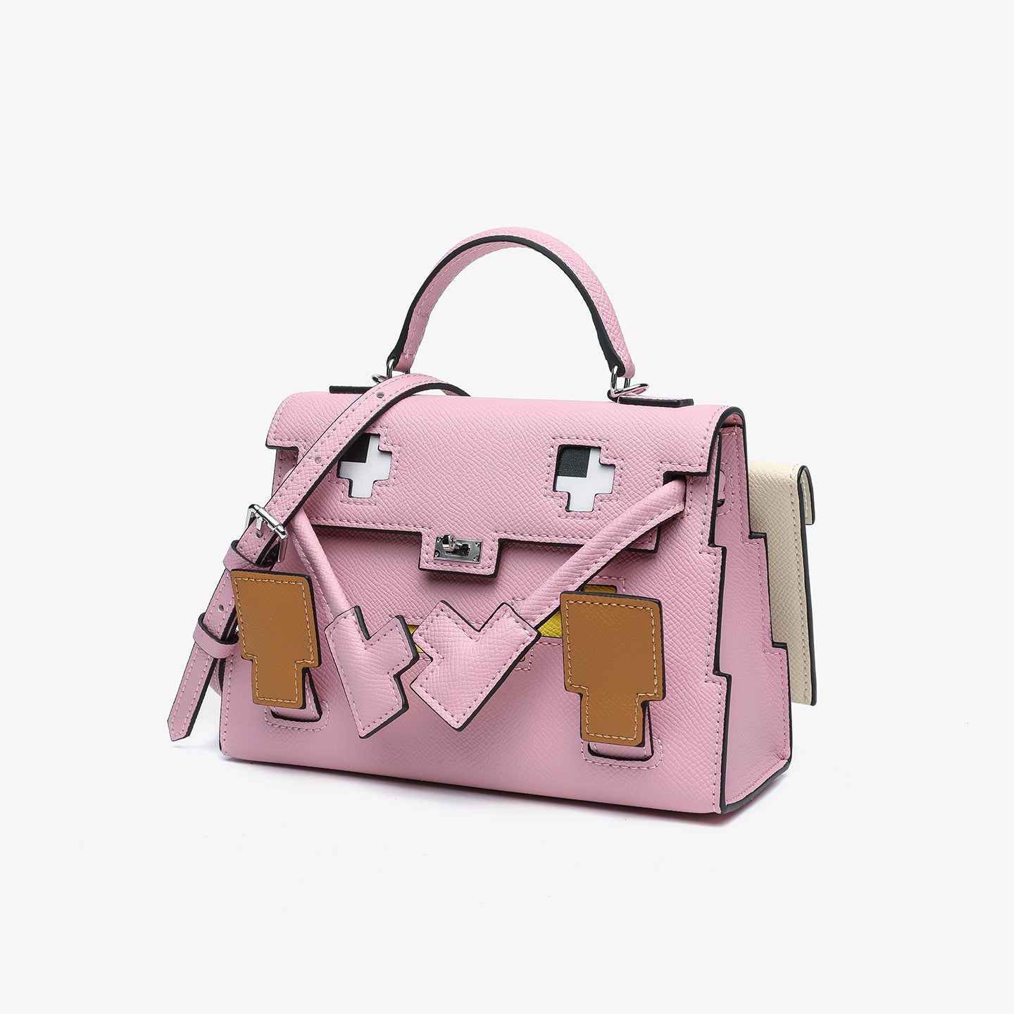 Women's Leather Mosaic Kelly Monster For Handbags
