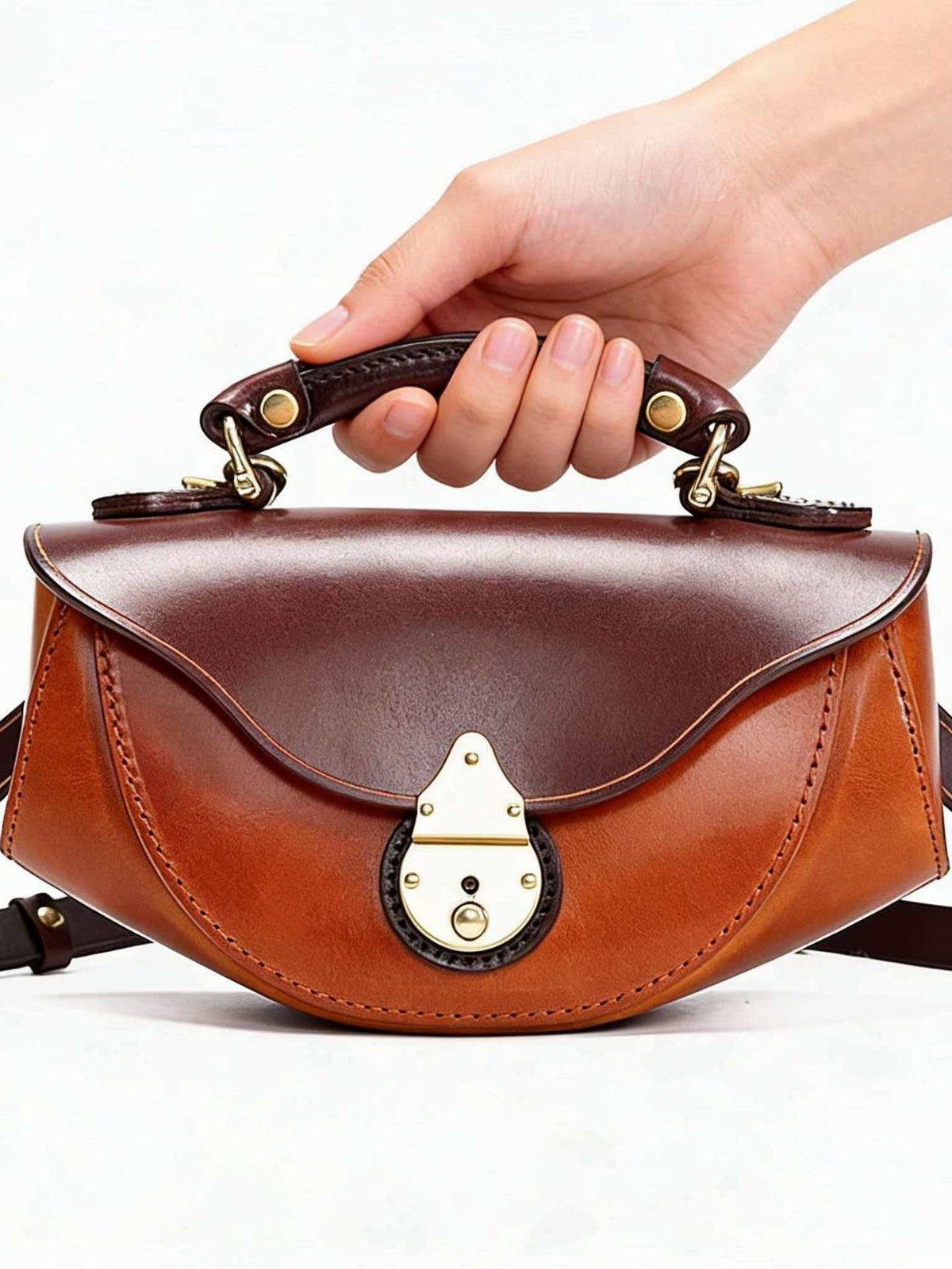 Trendy Retro Boat Smooth Minority Portable Women's Shoulder Bag