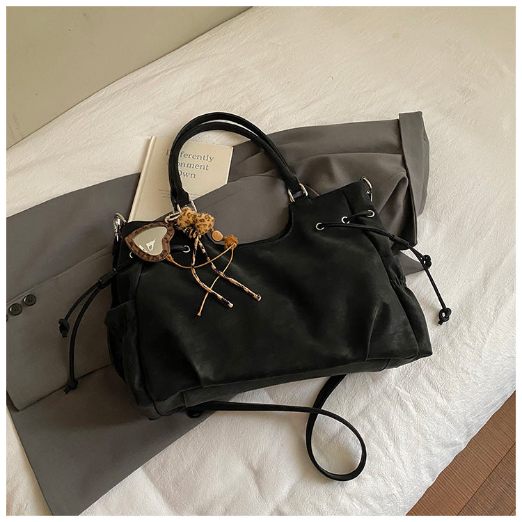 Women's Retro Large Capacity Winter Korean Fashion Tote Bags