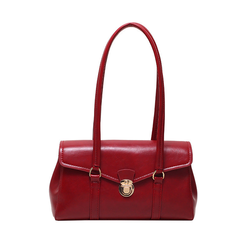 High-grade Red French Retro Underarm Special Women's Shoulder Bag