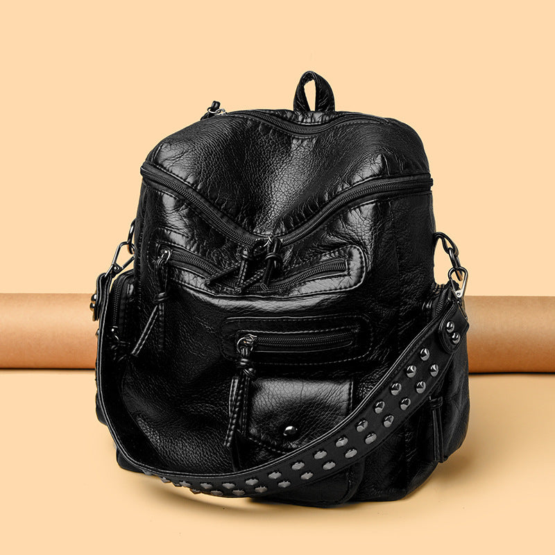 Female Trend Light Luxury Texture Western Style Leisure Backpack