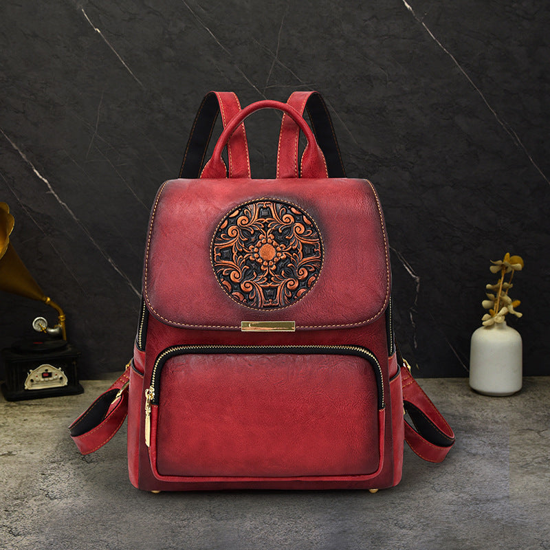 Women's Brushed Niche High-grade Light Luxury National Style Commuter Large Capacity Bags