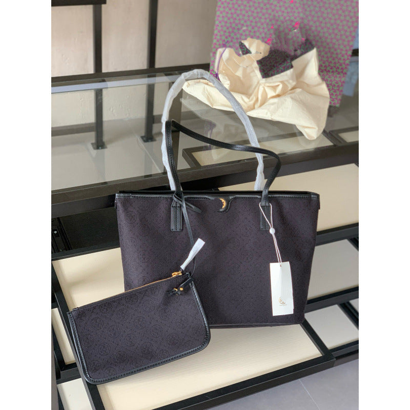 Women's Jacquard Composite Shopping Commuting Large Capacity Tote Bag