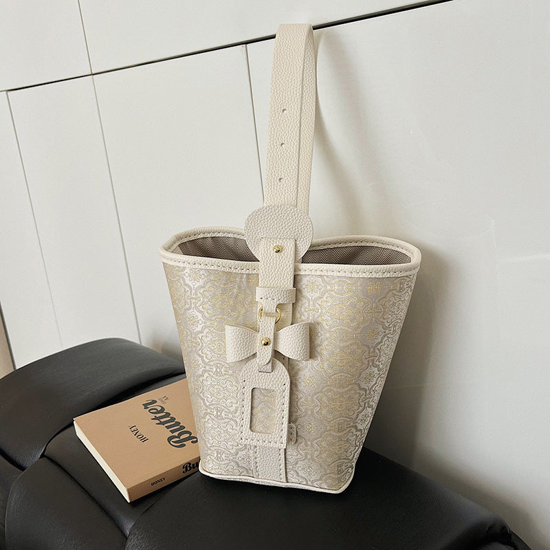Material Bowknot Portable Cloth National Style Gift Bucket Bag