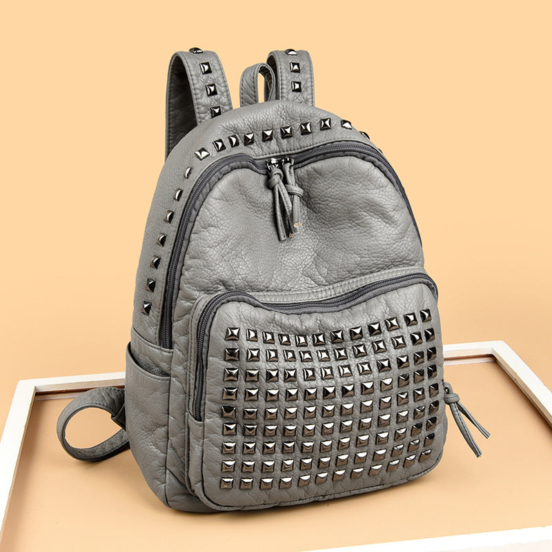 For One Computer Large Capacity Trendy Rivet Women's Backpack