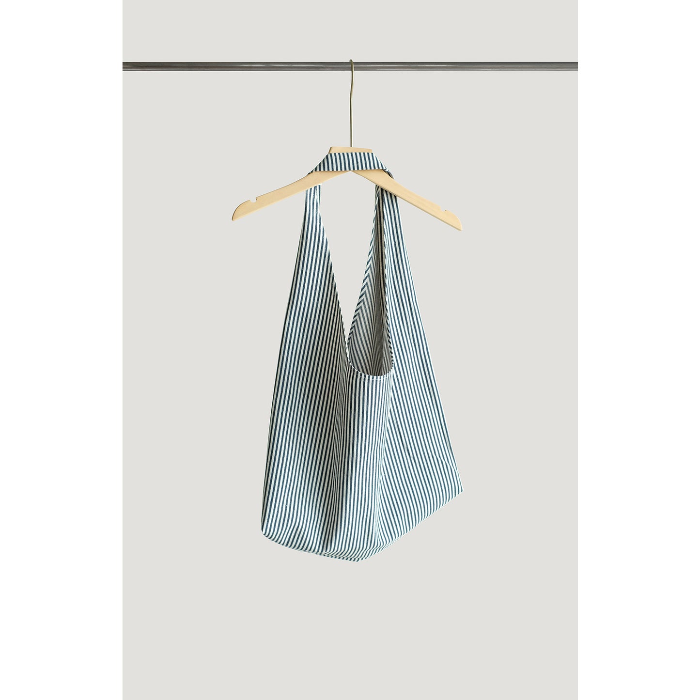 Women's Simple Portable Blue Striped Medium Daily Tote Bag