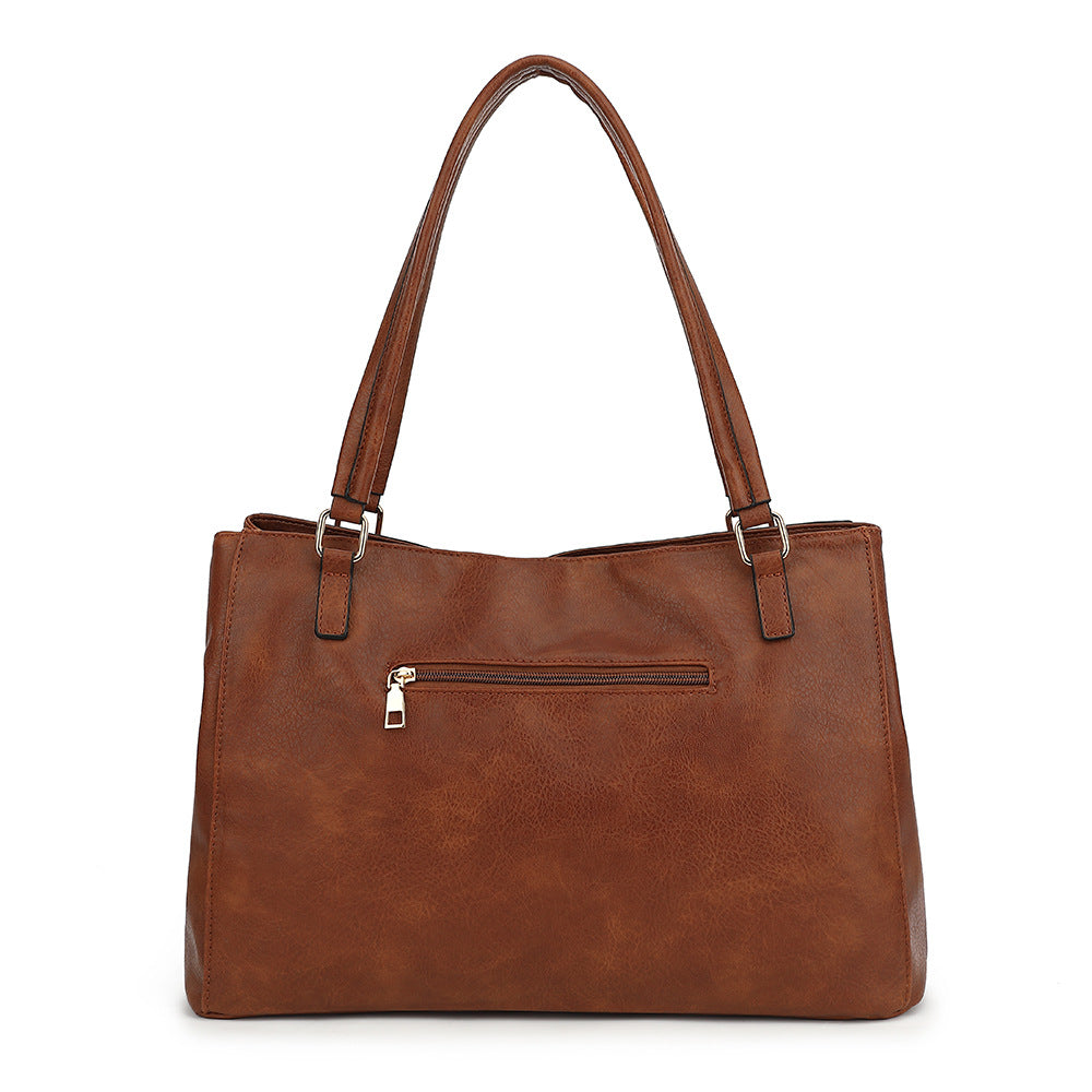 Large Capacity Compartment Work Single Solid Tote Bags