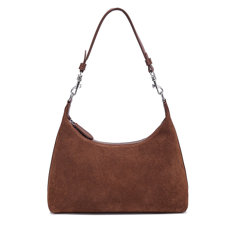Women's Capacity Totes Leather High-grade Matte Cowhide Simple Commute Women's Shoulder Bag