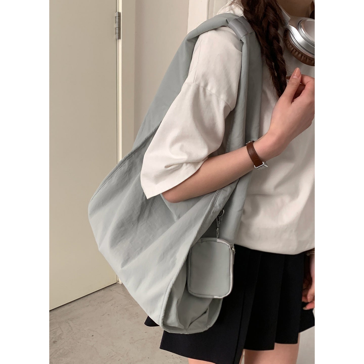 Canvas Korean Style Idle Underarm Simple Tote Bag