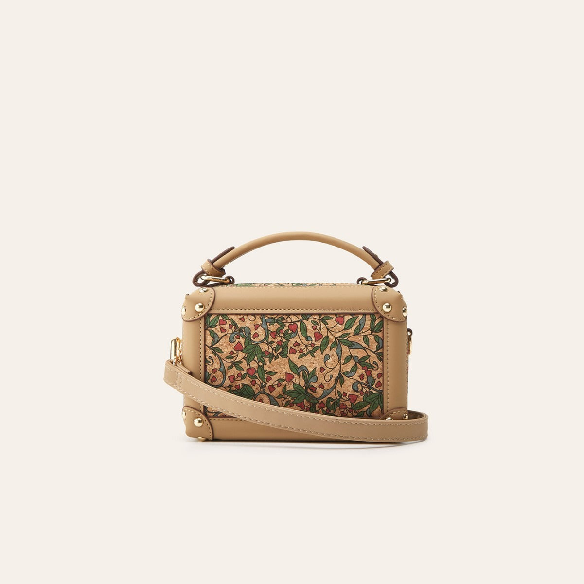 Women's Ethnic Print Cork Bark Bohemian Fashion Makeup Bag