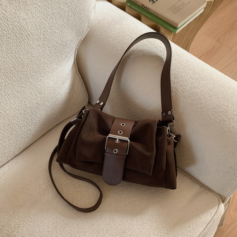 Women's Retro Brown Fashion Commuter Underarm Bags
