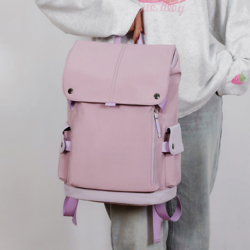 Large Capacity Fashion Commuter Flip Korean Style Business Backpack