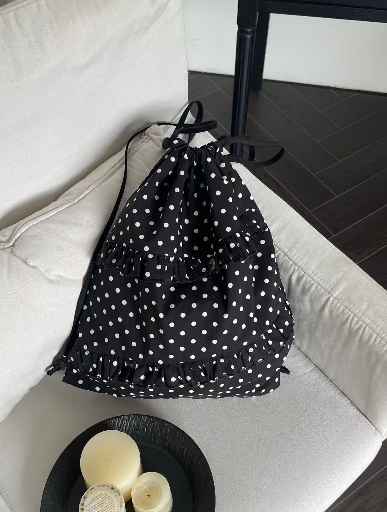 Irregular Lace Polka Dot Female Niche Design Fresh Backpacks