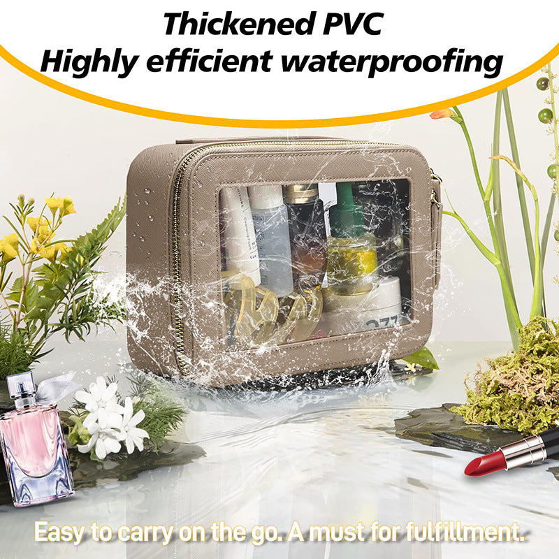 Wet Separation Portable Leather Wash Large Capacity Transparent Bags