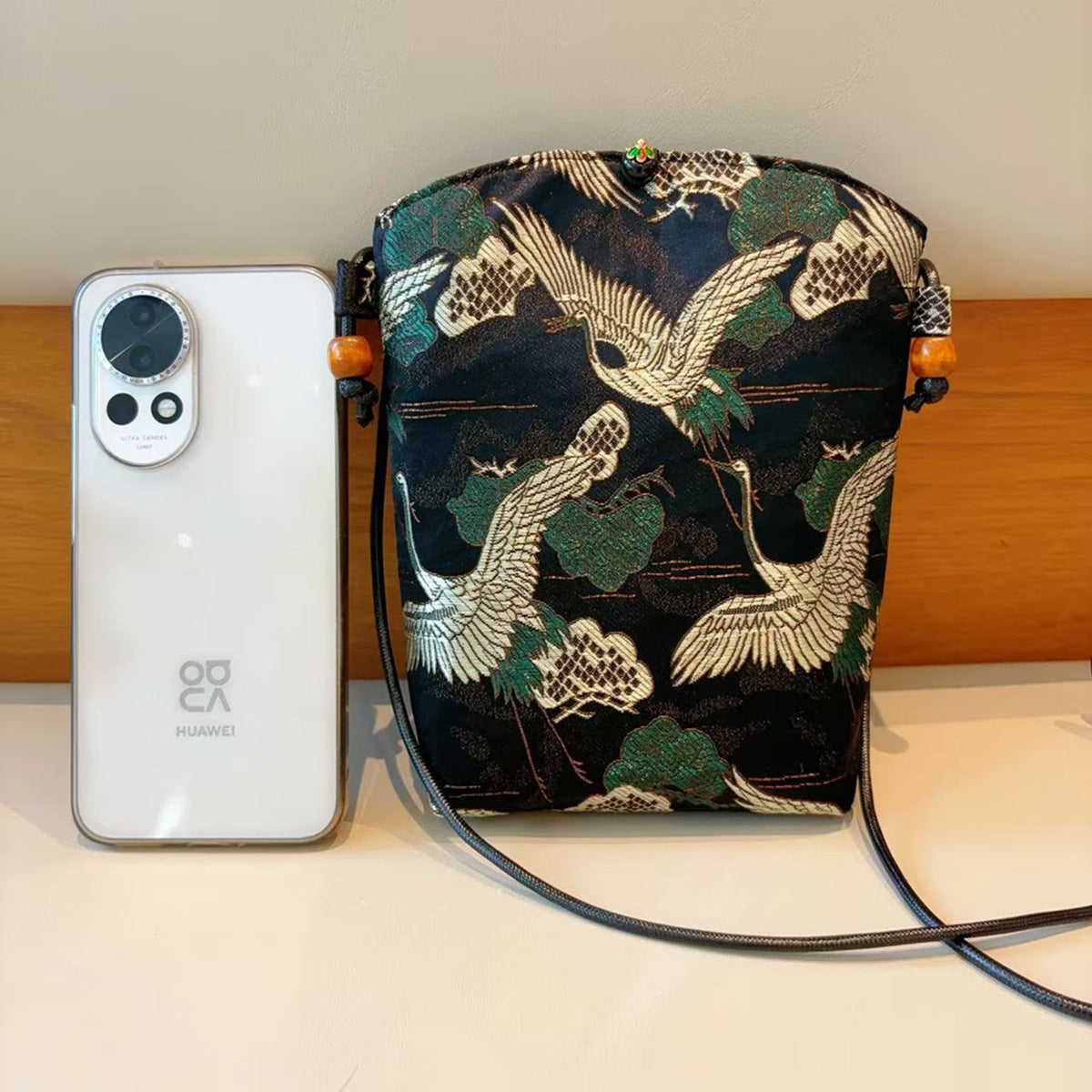 Song Dynasty Brocade Cloth Pattern Walking Phone Bags