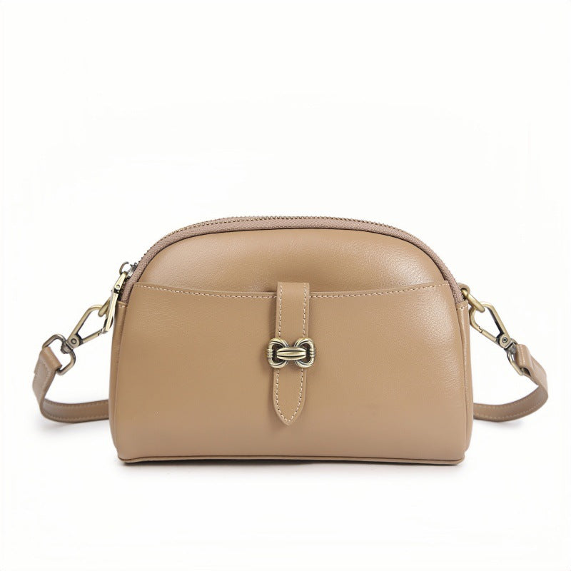 Genuine Leather Fashion Retro Oil Wax Women's Messenger Bag