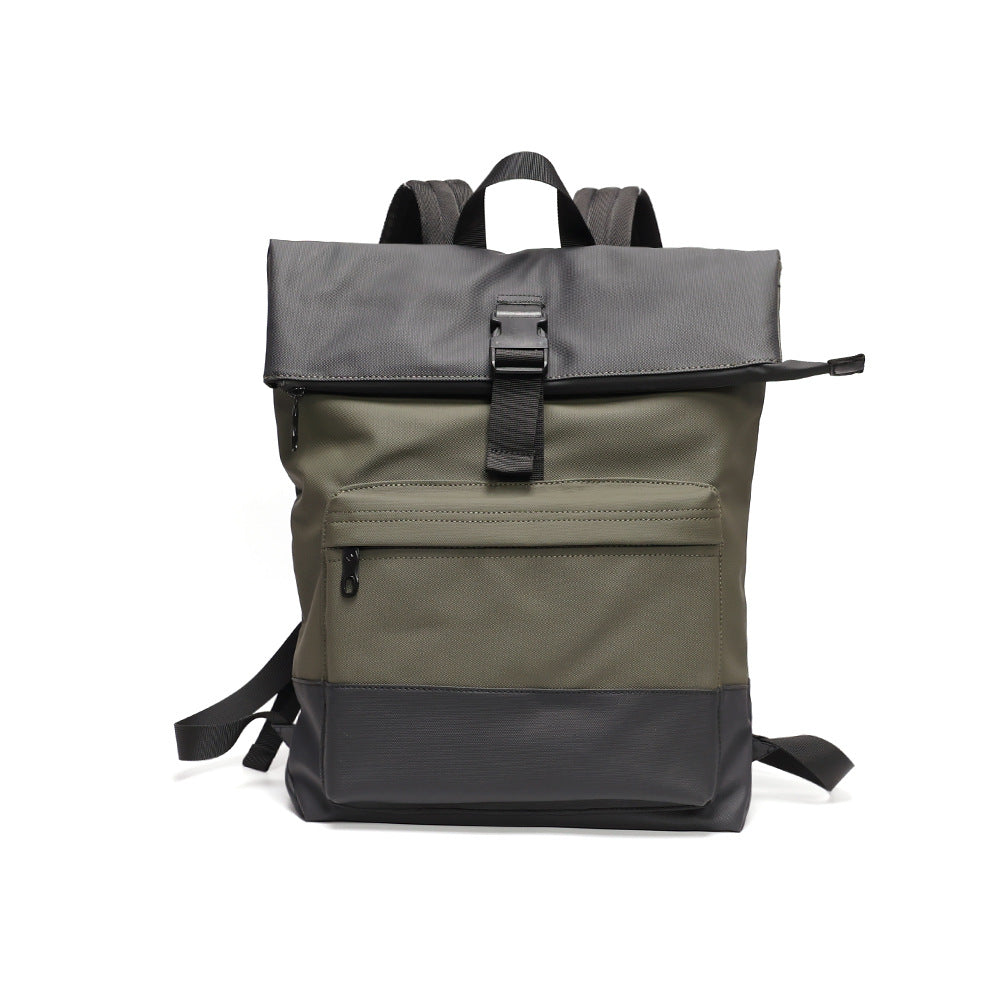 Men's Stitching Fashion Large Capacity Computer Waterproof Leisure Backpack