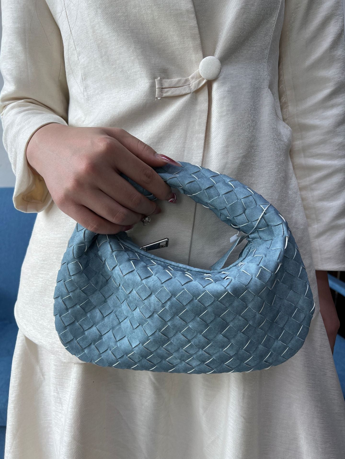 Women's Woven Popular Horn Knotted Portable Underarm Bags