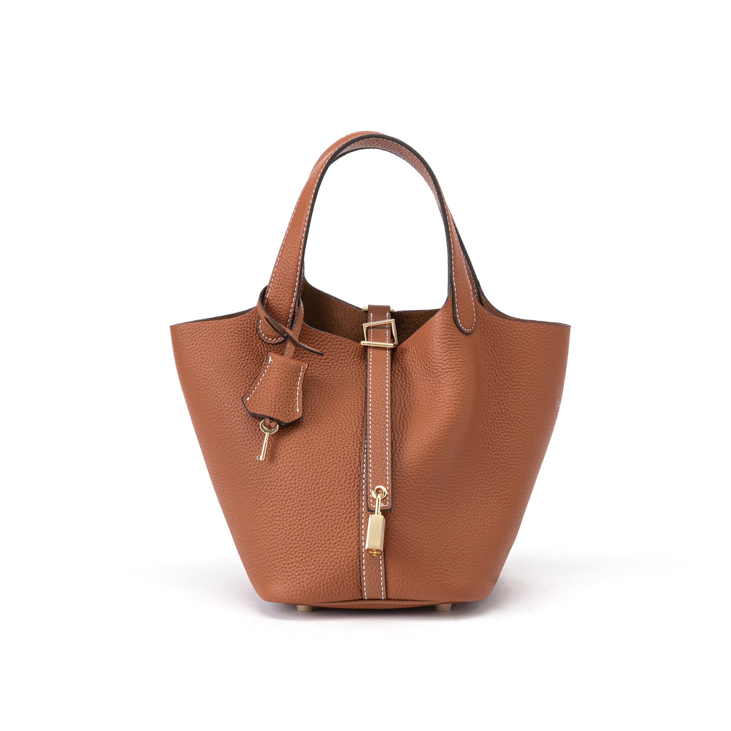 Women's Genuine Leather First Layer Cowhide Vegetable Basket Commute Women's Handbag