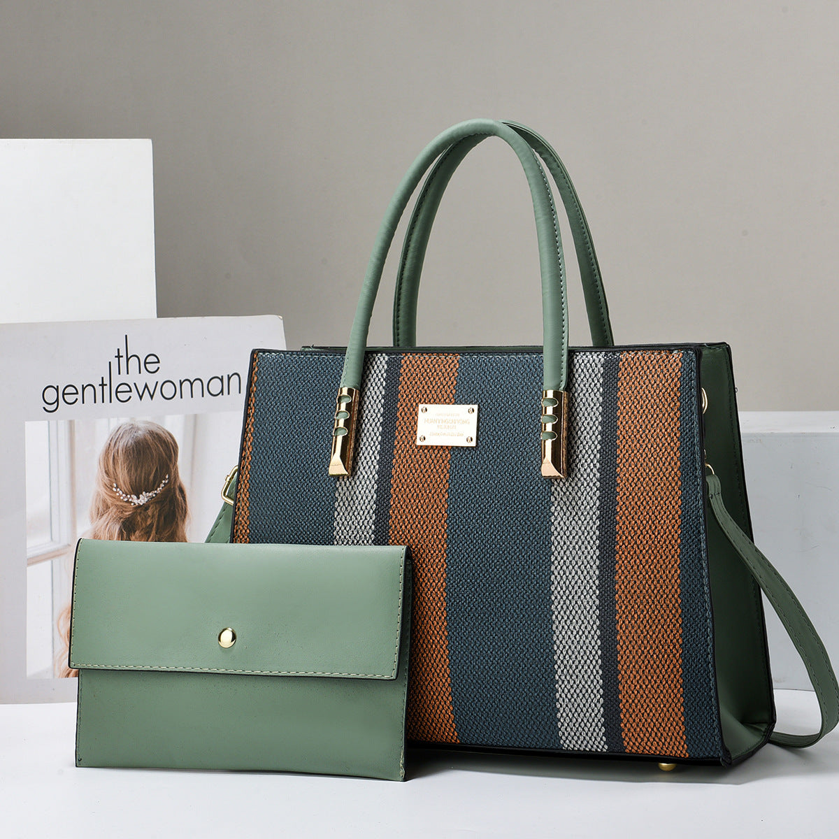 Pretty Women's Fashionable Large Capacity Color-matching Bags