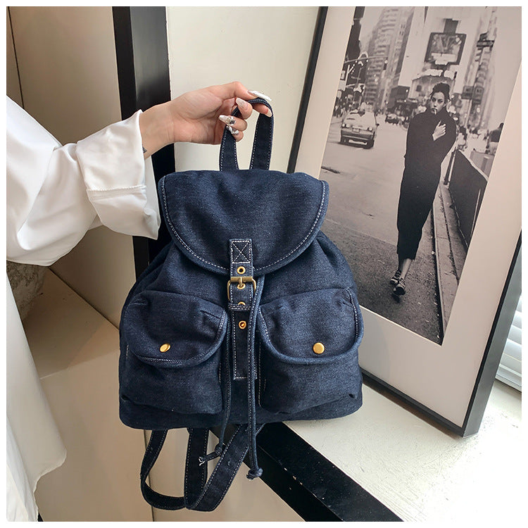 Women's Korean Style Denim Large Capacity Portable Backpacks