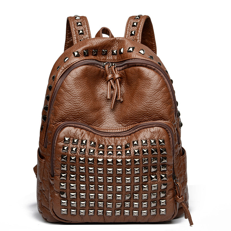 For One Computer Large Capacity Trendy Rivet Women's Backpack