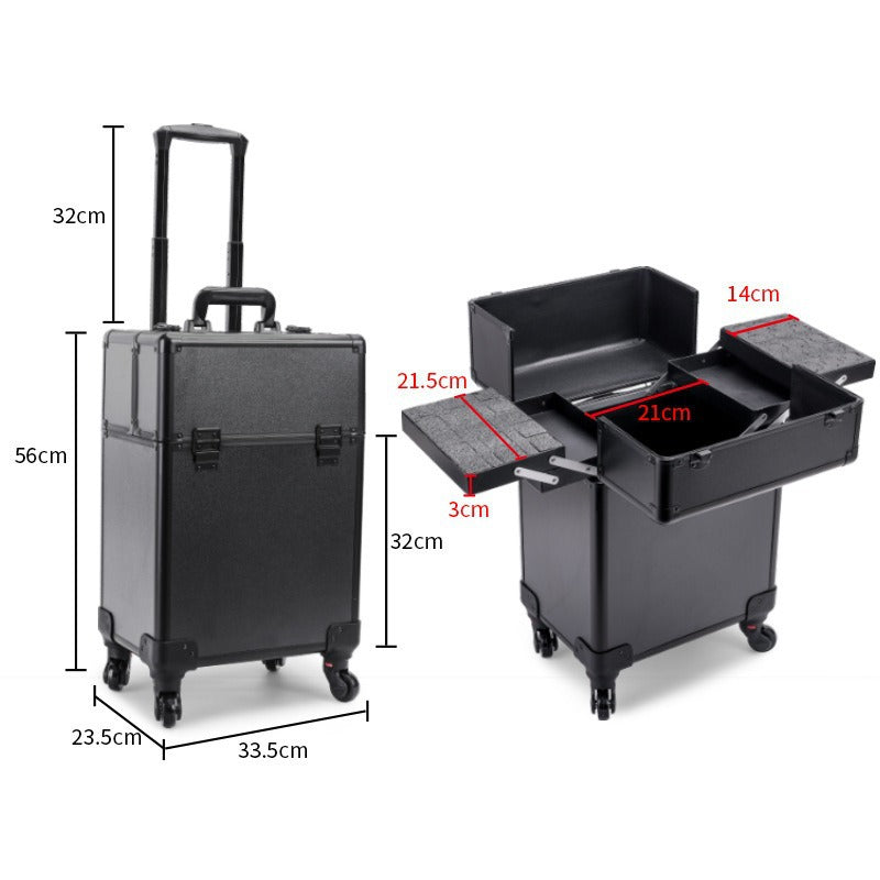 Makeup Artist For Nail Beauty Tattoo Hair Storage Box Draw-bar Cosmetic Cases