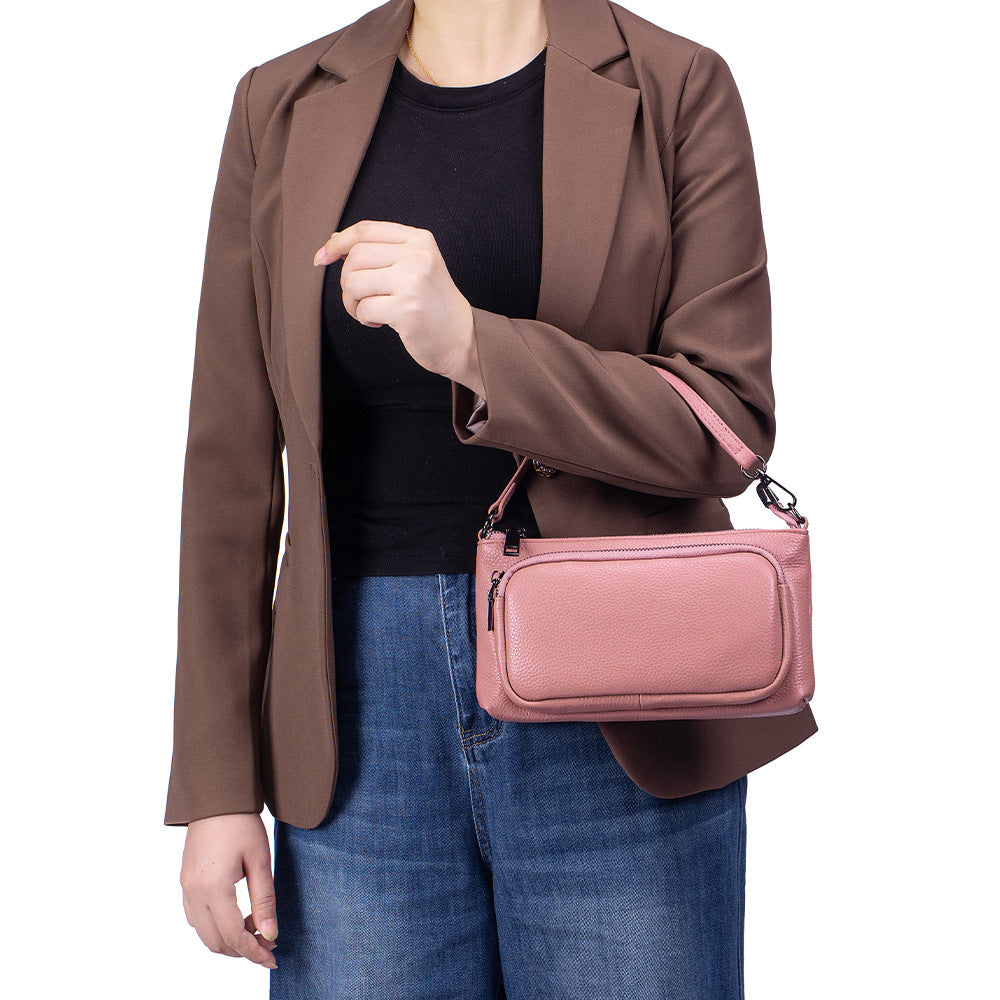 Women's Top Layer Leather Large Capacity Commuting Women's Shoulder Bag