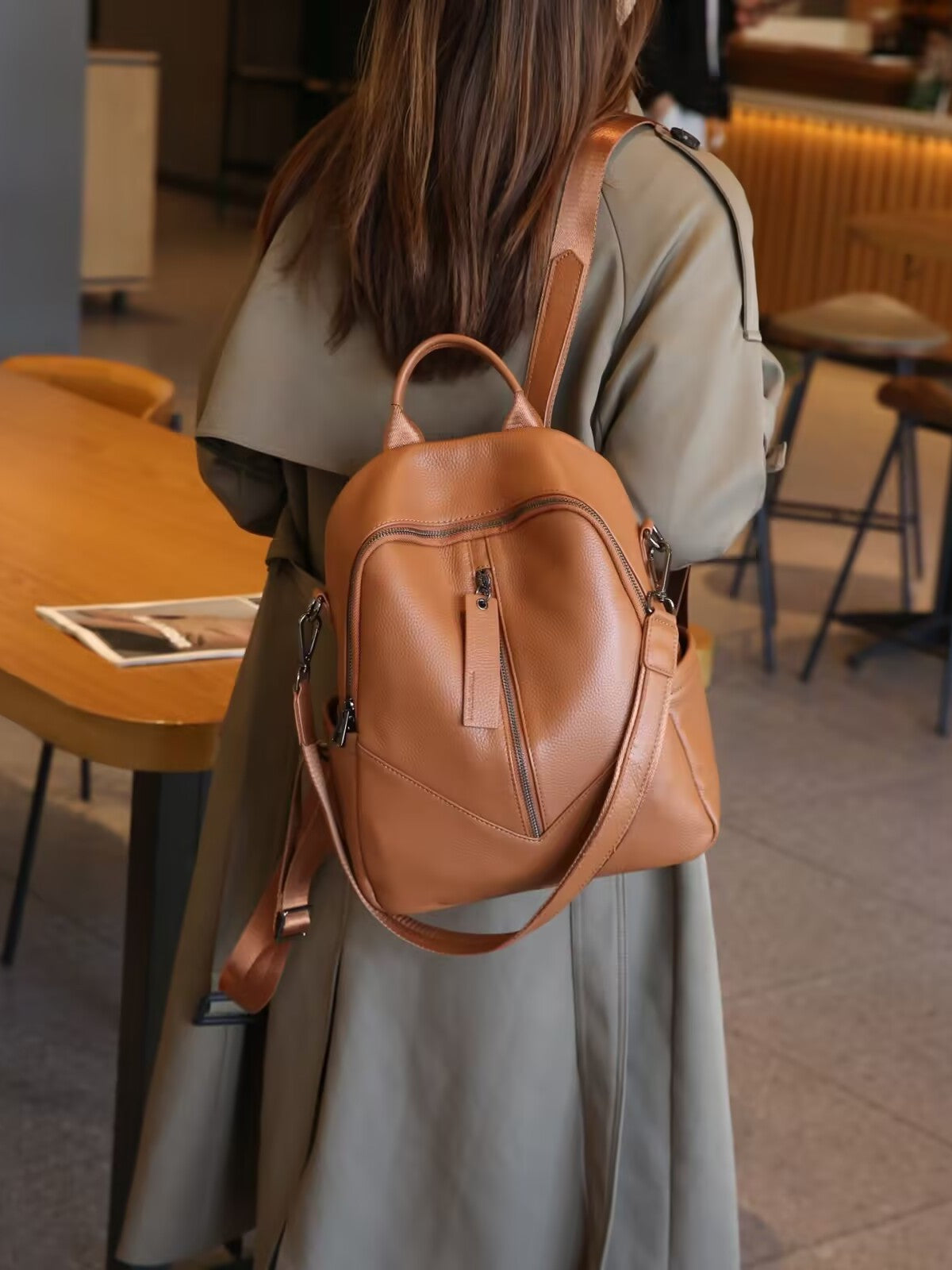 Slouchy Women's Leather Soft Design Commute Women's Backpack