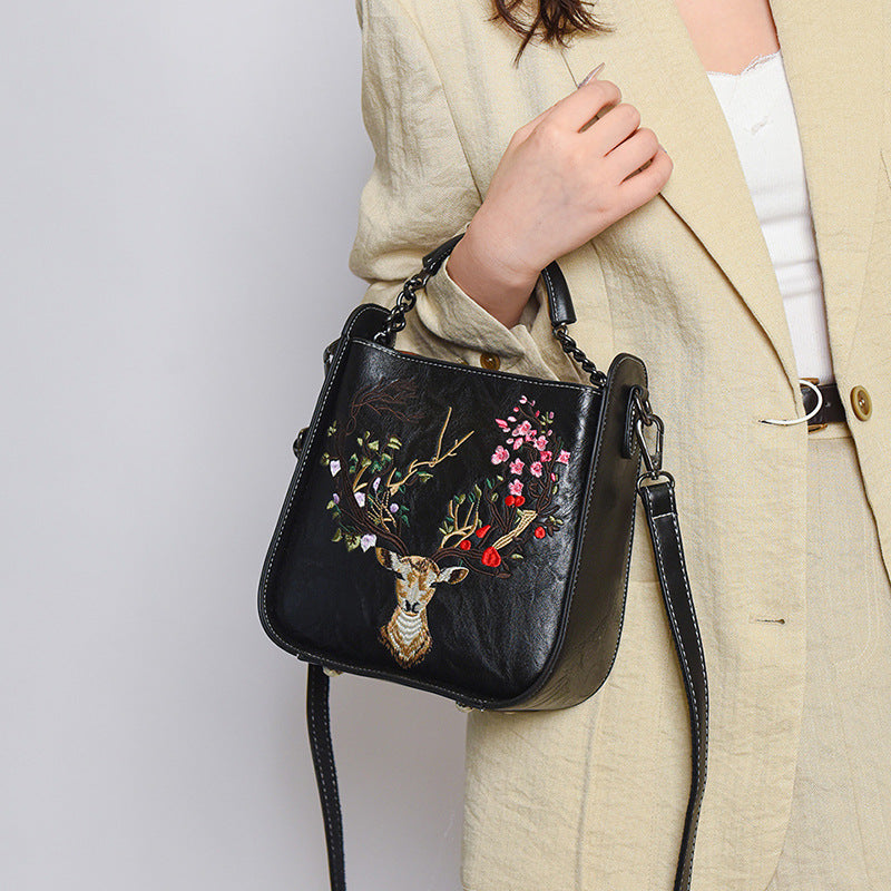 Embroidered Chinese Style Portable Elegant Mother Women's Shoulder Bag