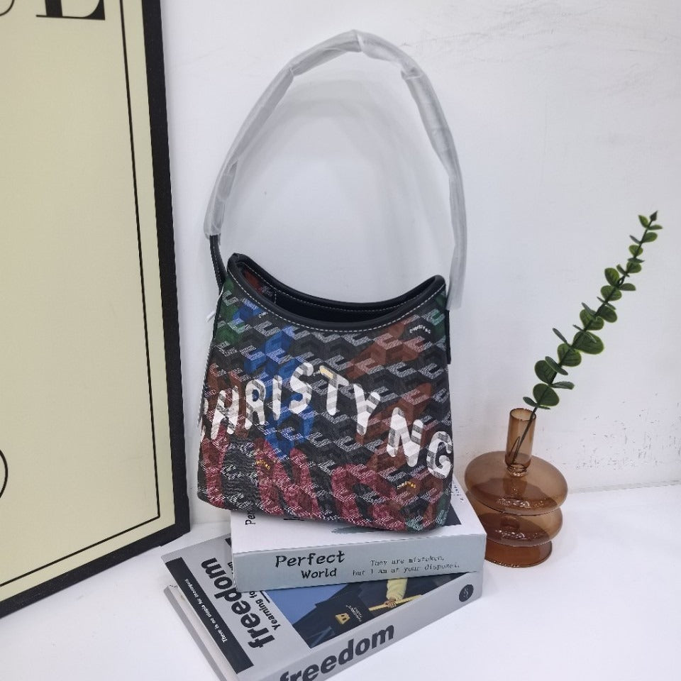 Stylish Women's Medium Printed Fashion Portable Underarm Bag
