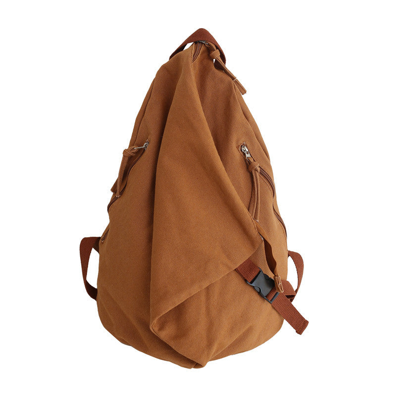 Women's & Men's Large Capacity Fashion Pure Color Washed Leisure Backpack